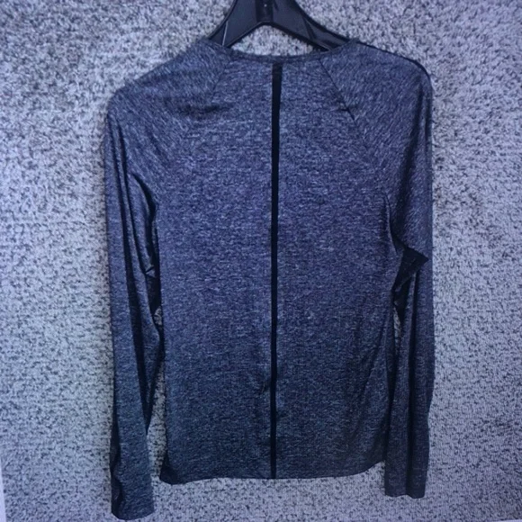 Nike Women's Dark Heather Gray Long-Sleeve Athletic Top - Picture 9 of 9